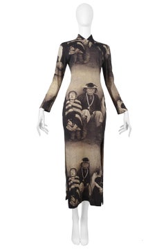 Vintage Alexander McQueen Rare Blind Colony Dress Dante 1996