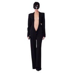 Vintage Alexander McQueen P/E 1997 'La Poupée' Tuta nera da passerella