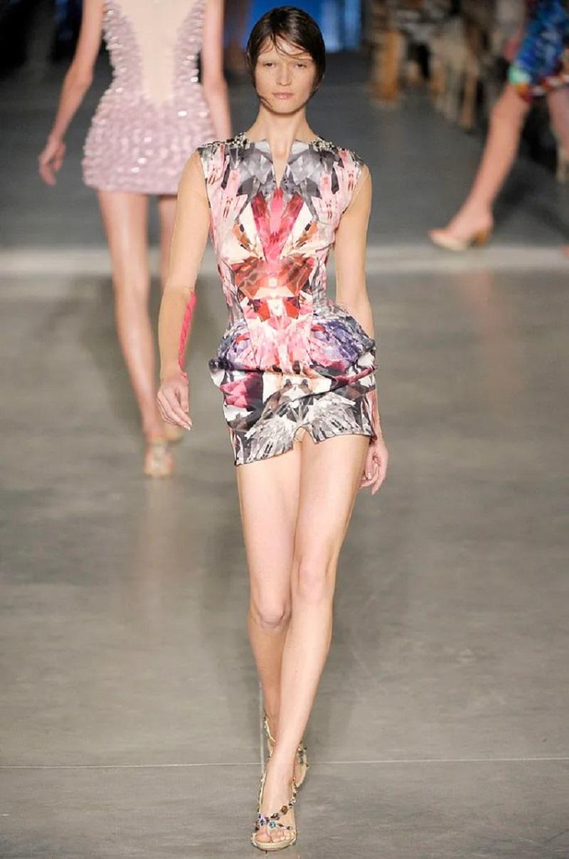 Vintage Alexander McQueen SS 2009 Kaleidoscope Swarovski Crystal Dress 46 For Sale 8