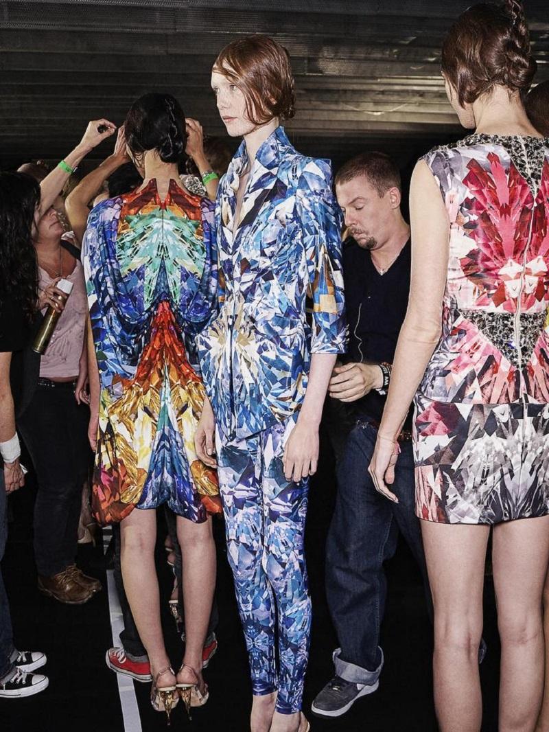 Vintage Alexander McQueen SS 2009 Kaleidoscope Swarovski Crystal Dress 46 For Sale 12