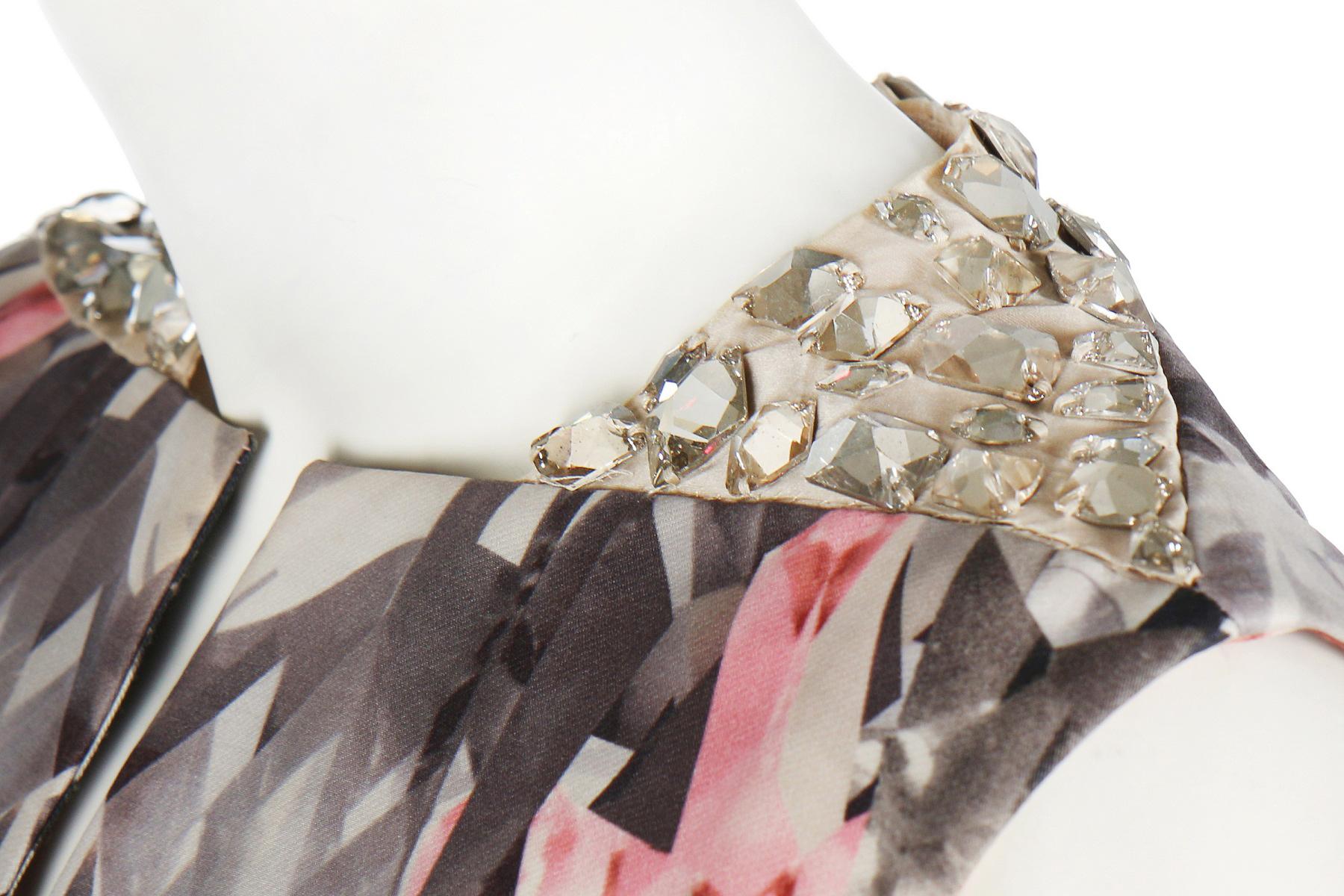 Vintage Alexander McQueen SS 2009 Kaleidoscope Swarovski Crystal Dress 46 For Sale 3