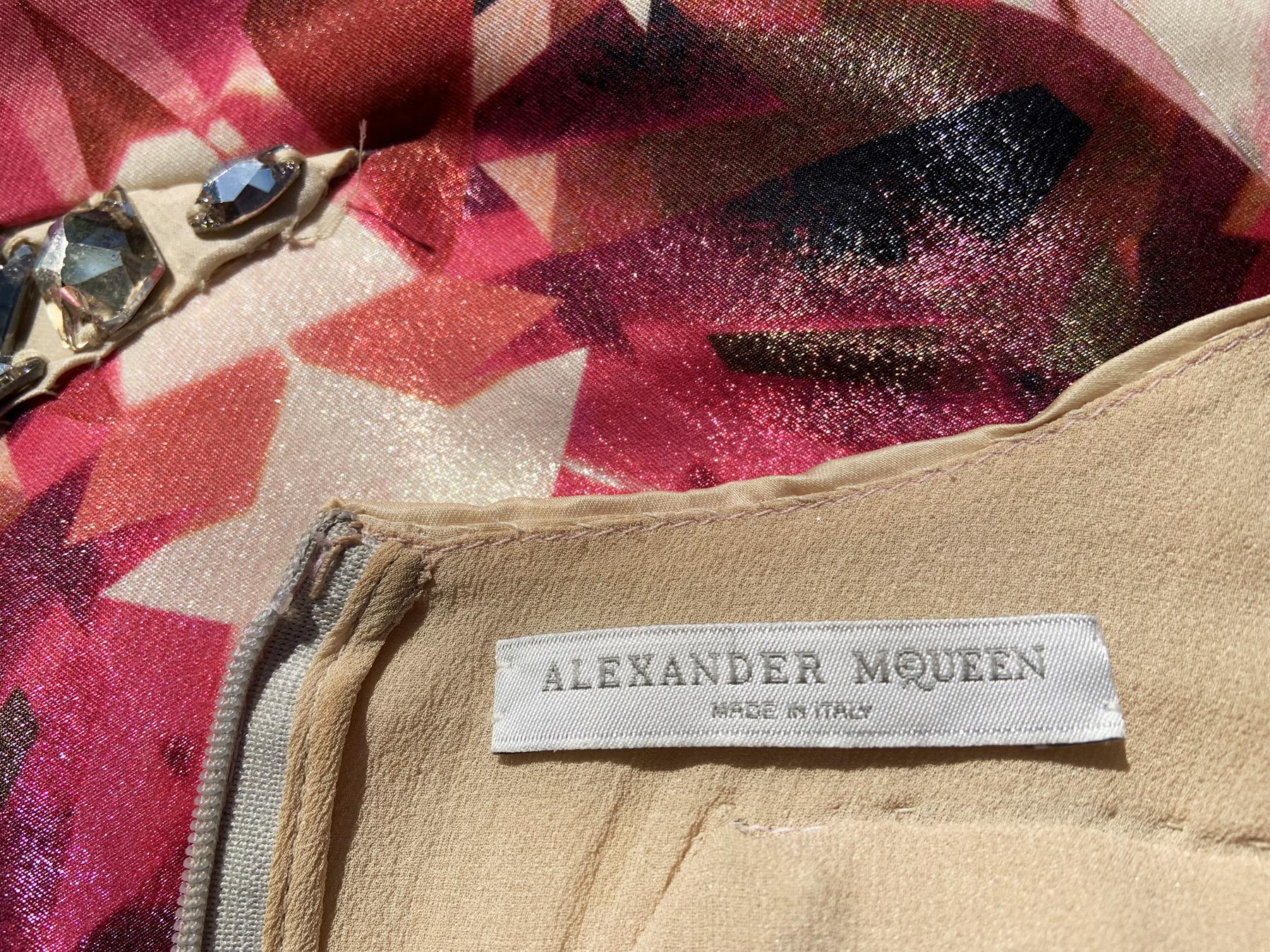 Vintage Alexander McQueen SS 2009 Kaleidoscope Swarovski Crystal Dress 46 For Sale 4