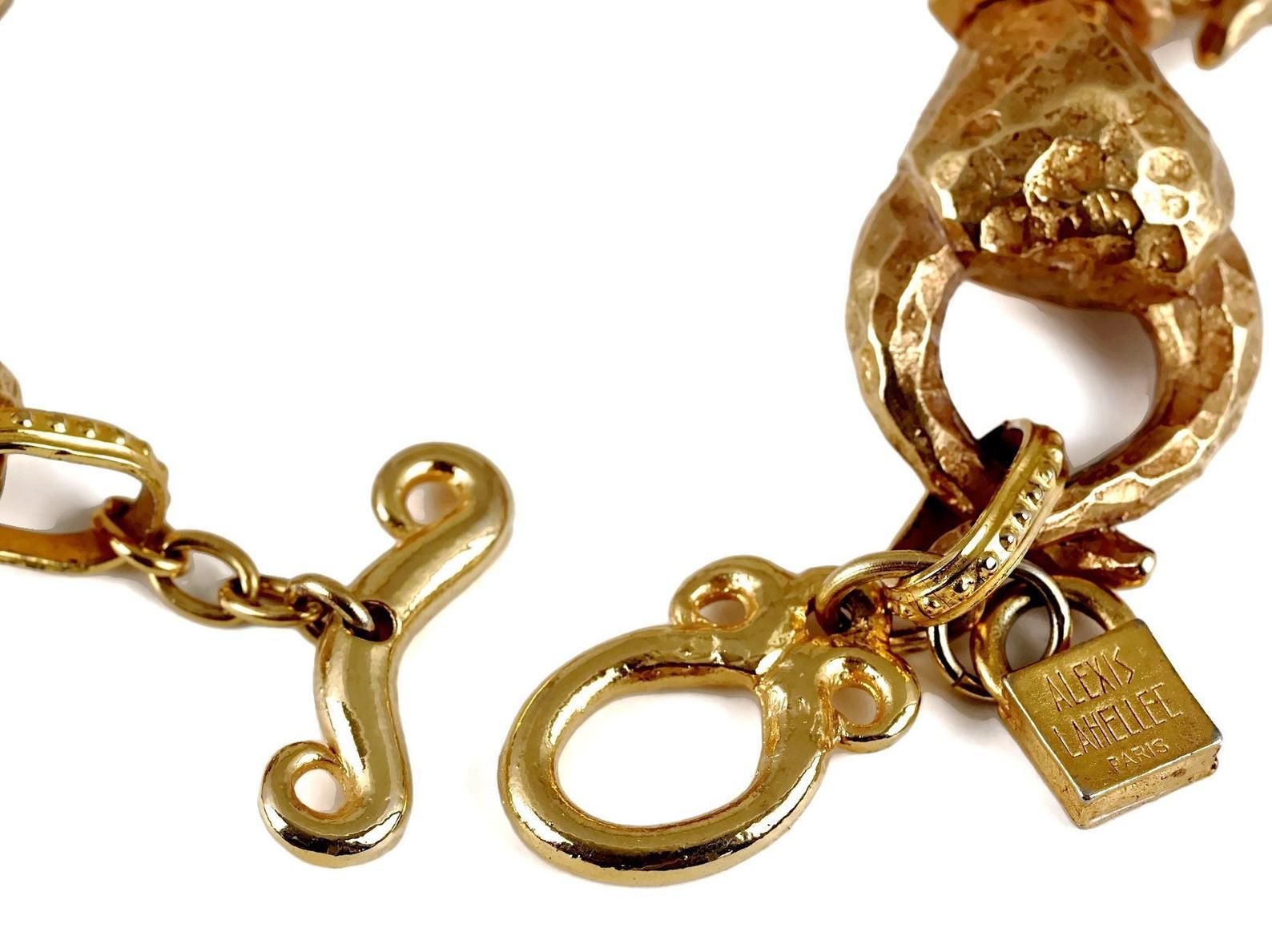 Vintage ALEXIS LAHELLEC PARIS Hammered Claw Choker Necklace For Sale 4