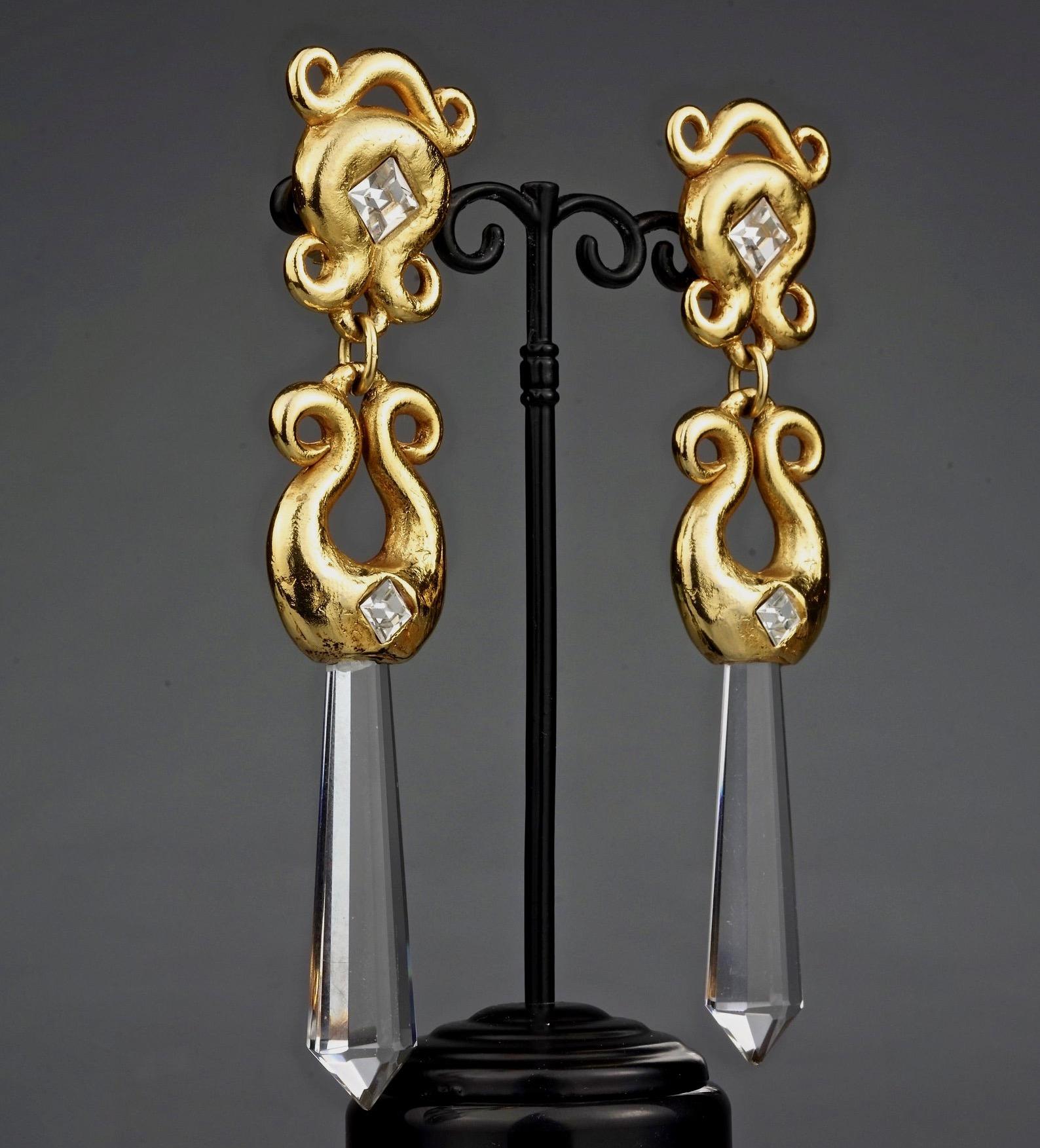 Vintage ALEXS LAHELLEC PARIS Prism Dangling Earrings 2