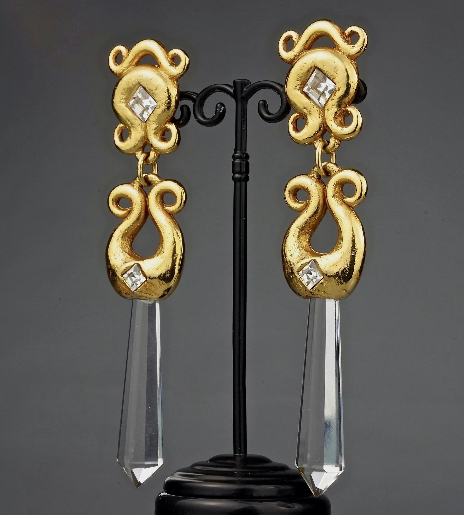 Vintage ALEXS LAHELLEC PARIS Prism Dangling Earrings 3
