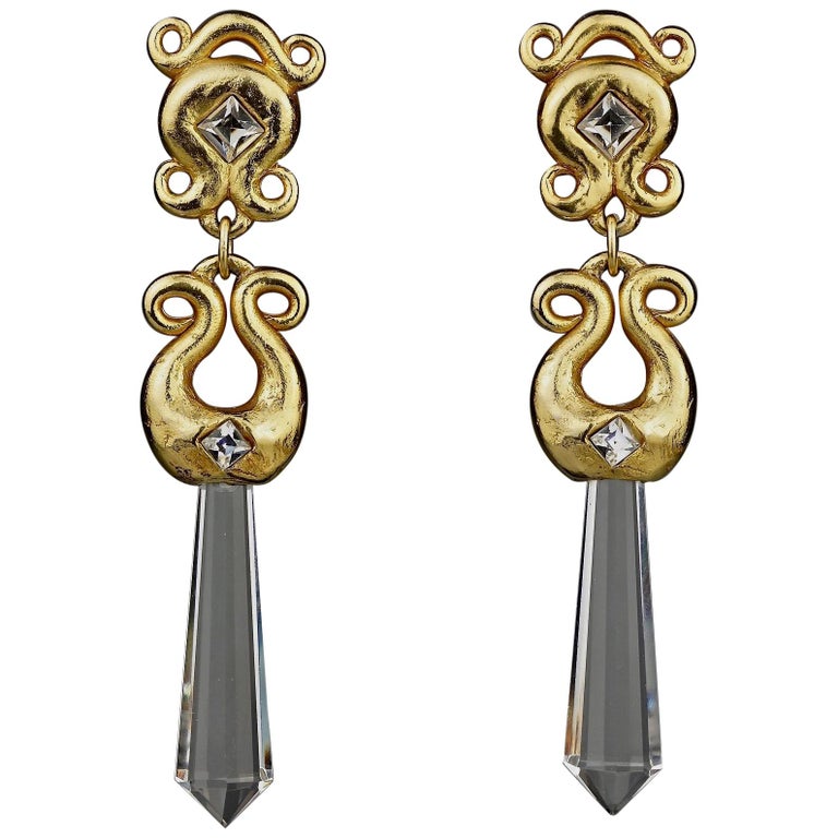 Vintage ALEXS LAHELLEC PARIS Prism Dangling Earrings at 1stDibs