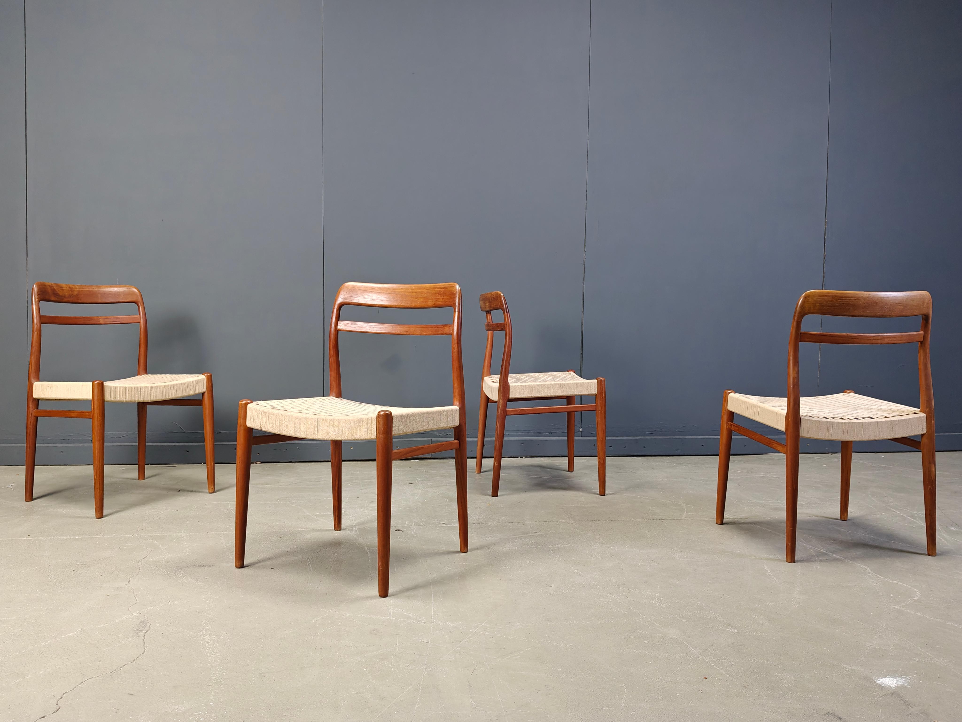 Papercord Vintage Alf Aarseth Chairs – Model 145, 1960s - set of 4 For Sale