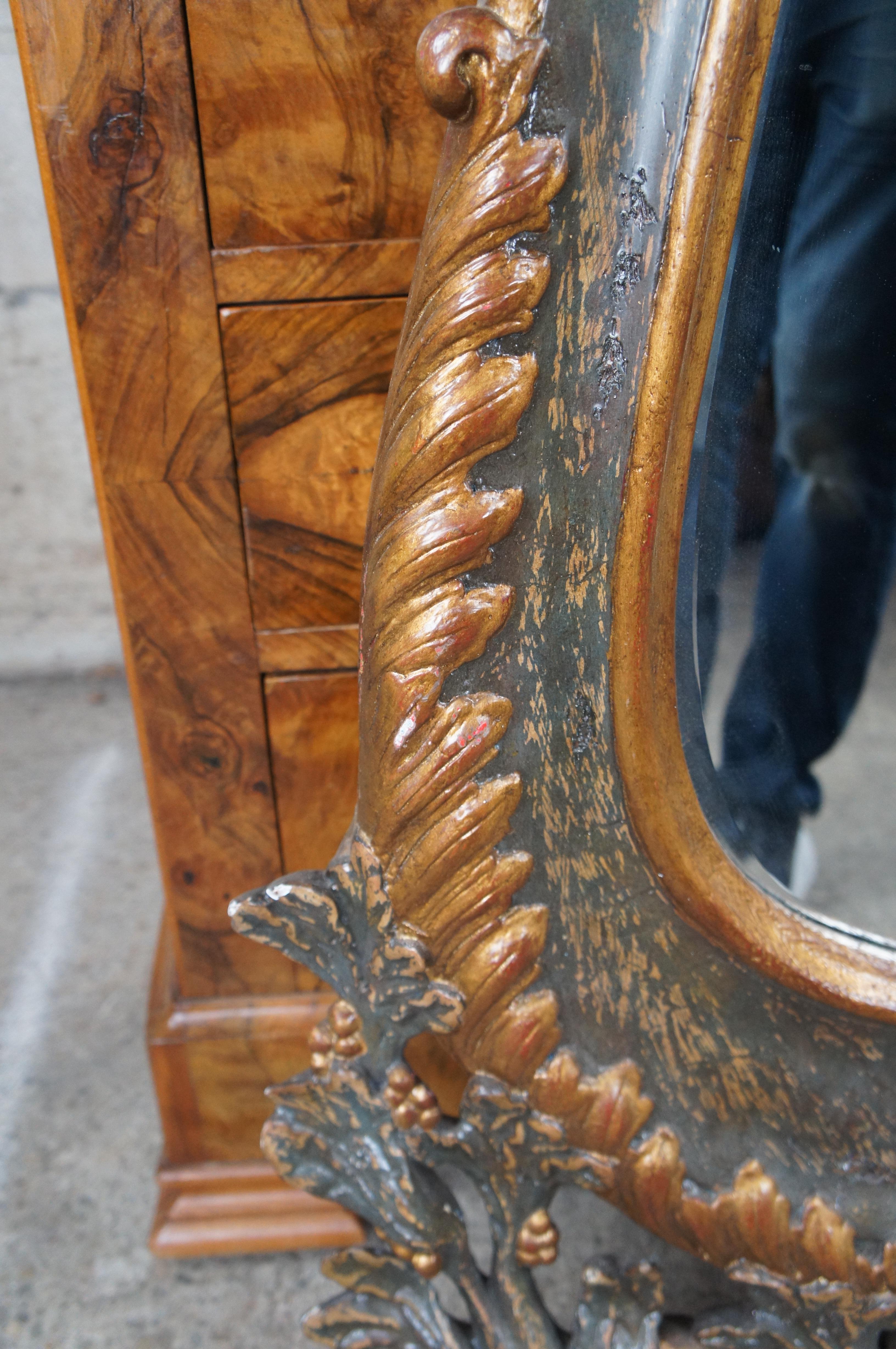 Miroir mural lyre figuratif français de style Louis XVI en acajou vintage Alfonso Marina en vente 5