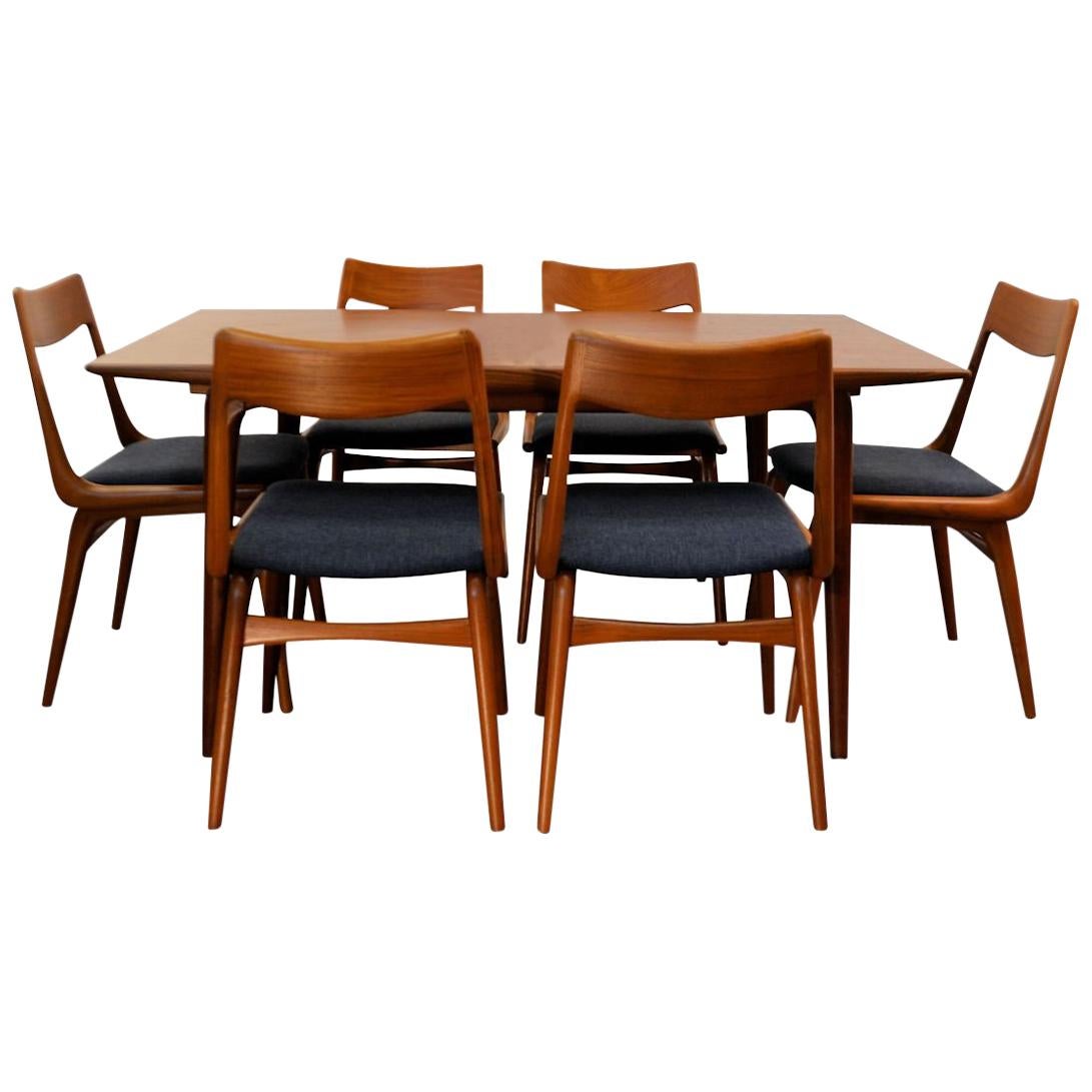 Vintage Alfred Christensen "Boomerang" Teak Dining Set
