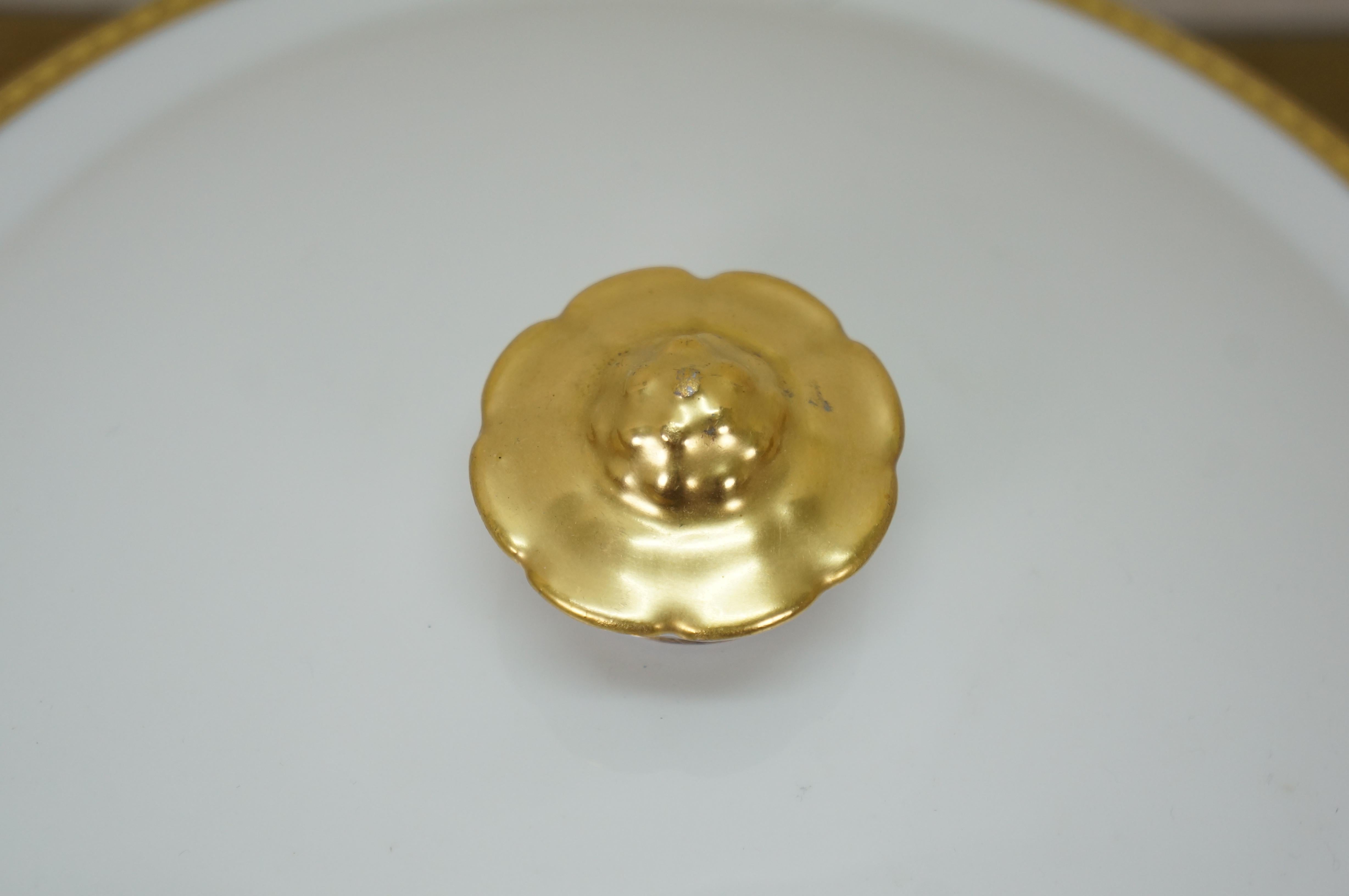 Vintage Alfred Lanternier French Limoges 99 Pc Gold Encrusted China Dinnerware For Sale 5