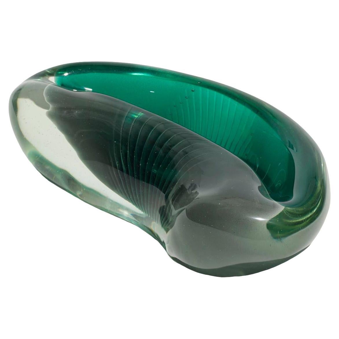 Alfredo Barbini Monumental Italian Glass Double Fish Centerpiece with