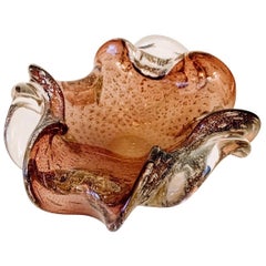 Catchall de cristal de Murano con volantes estilo vintage Alfredo Barbini para vino tinto