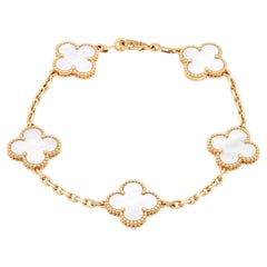  Used Alhambra bracelet, 5 motifs Full set, box, pouch VCARA41800