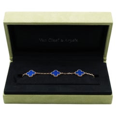 Vintage Alhambra bracelet, 5 motifs, Yellow gold