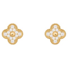 Pendientes Vintage Alhambra de Van Cleef & Arpels Oro amarillo de 18 quilates + diamante