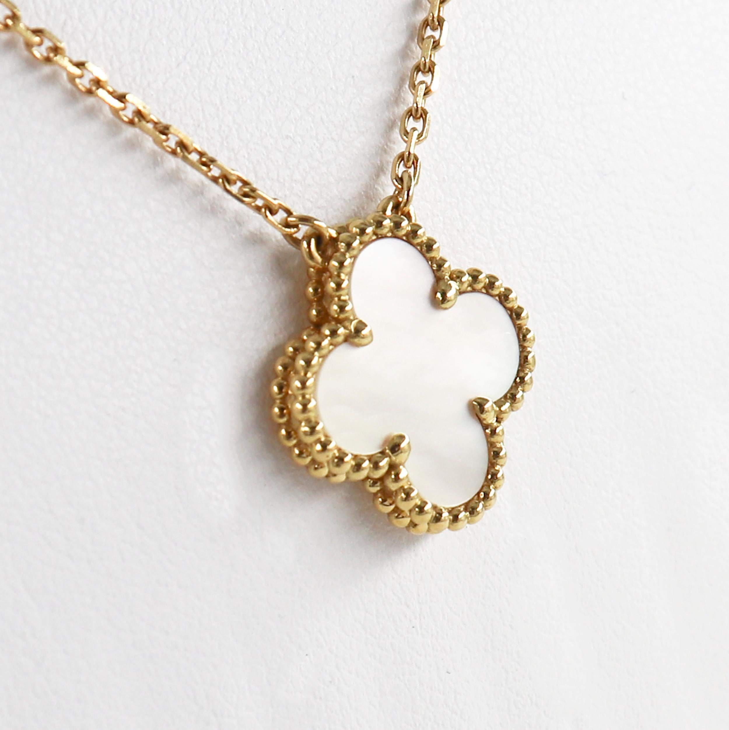 van cleef mother of pearl necklace