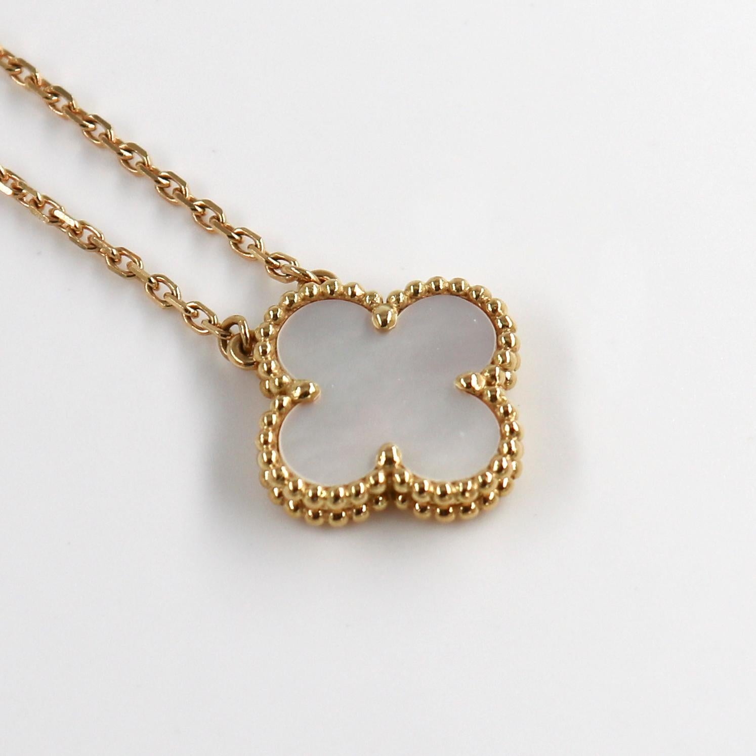 van cleef & arpels mother of pearl necklace
