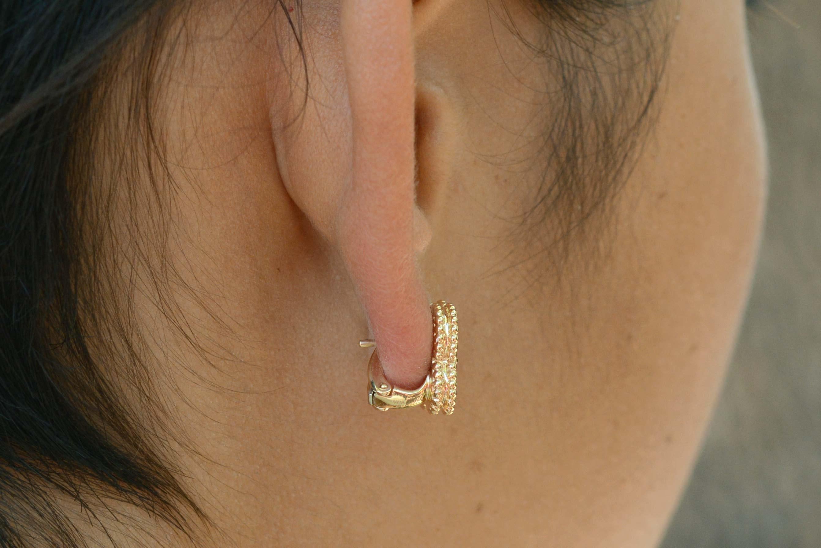 black alhambra earrings