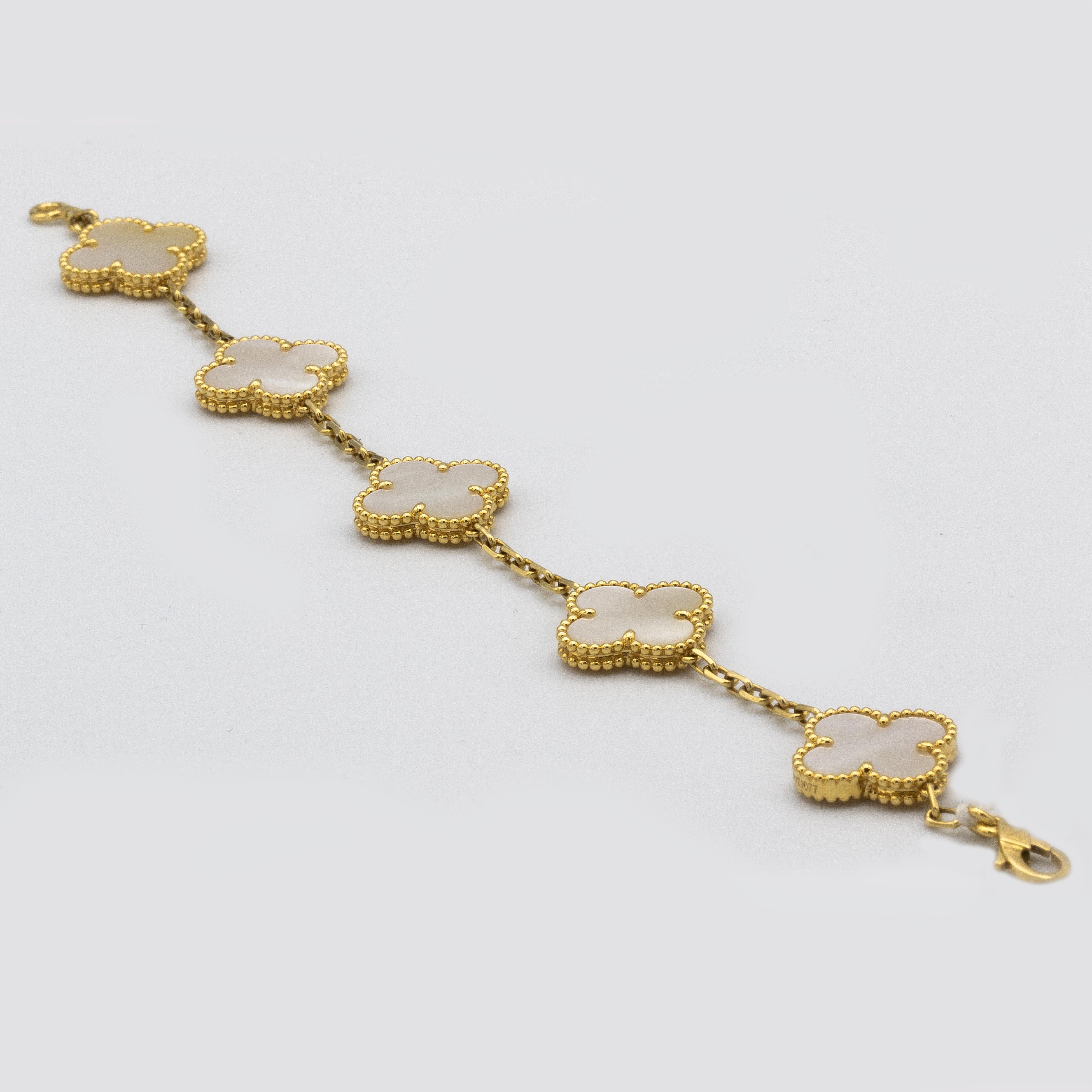 van cleef 6 motif bracelet