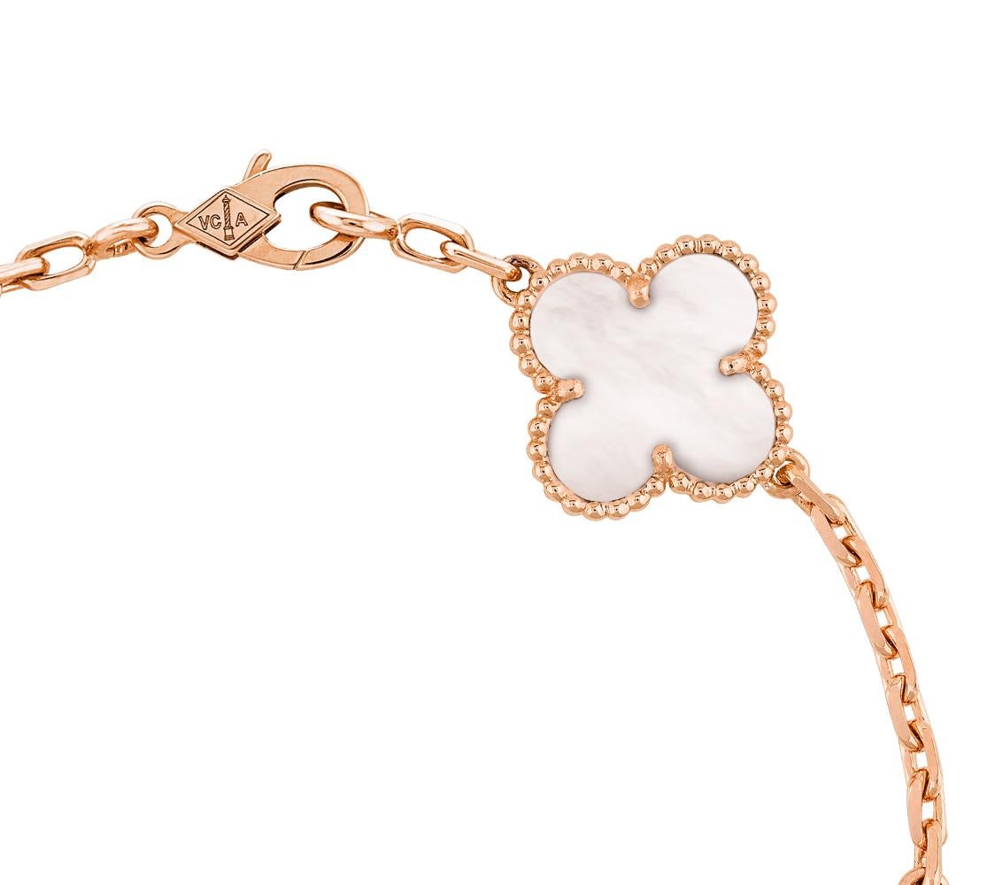 van cleef rose gold bracelet