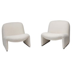 Retro Alky Chairs in Off-White Fabric by Giancarlo Piretti for Artifort, 1970s