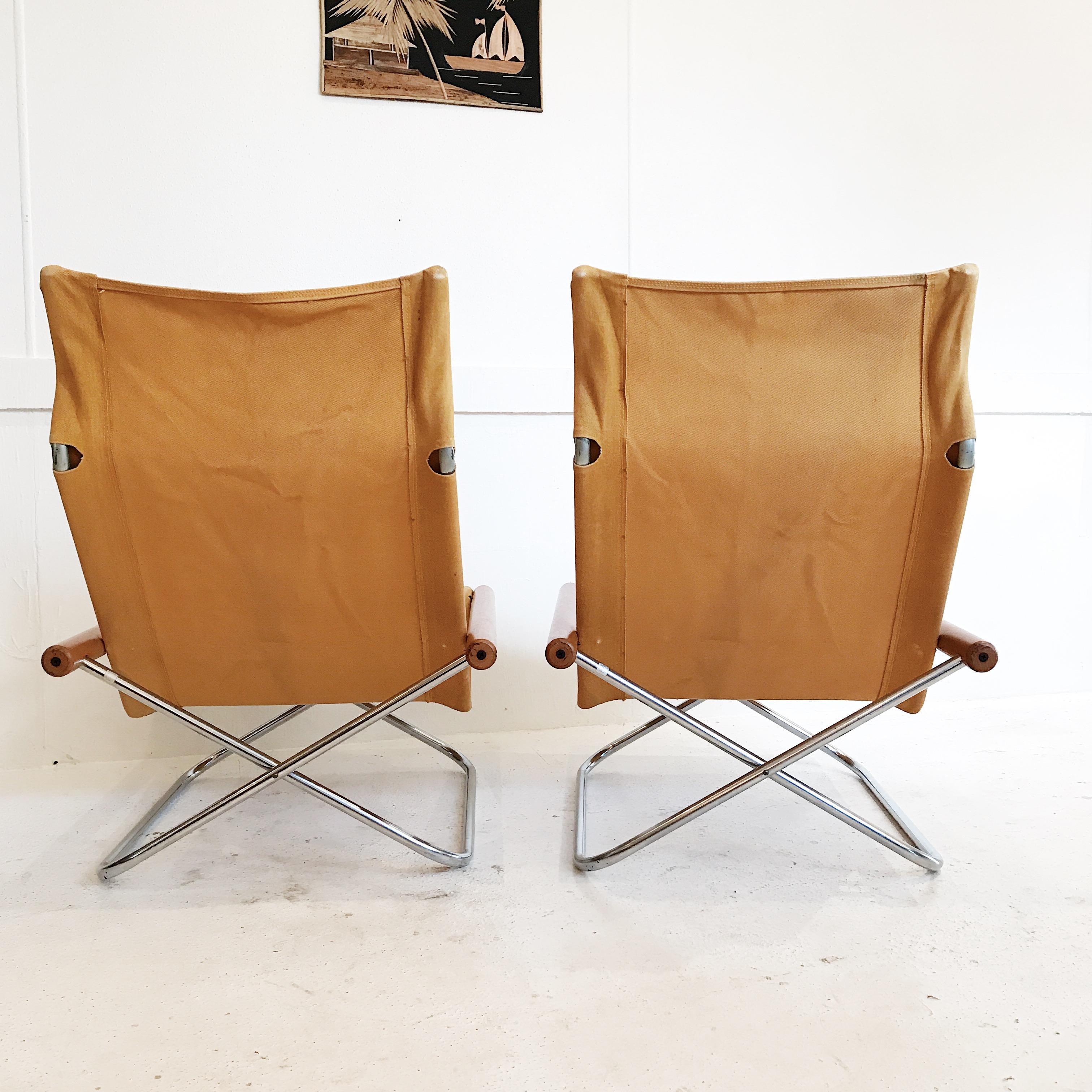 Vintage All Original Pair of NY Chairs Designed by Takeshi Nii for Trend Pacific 2