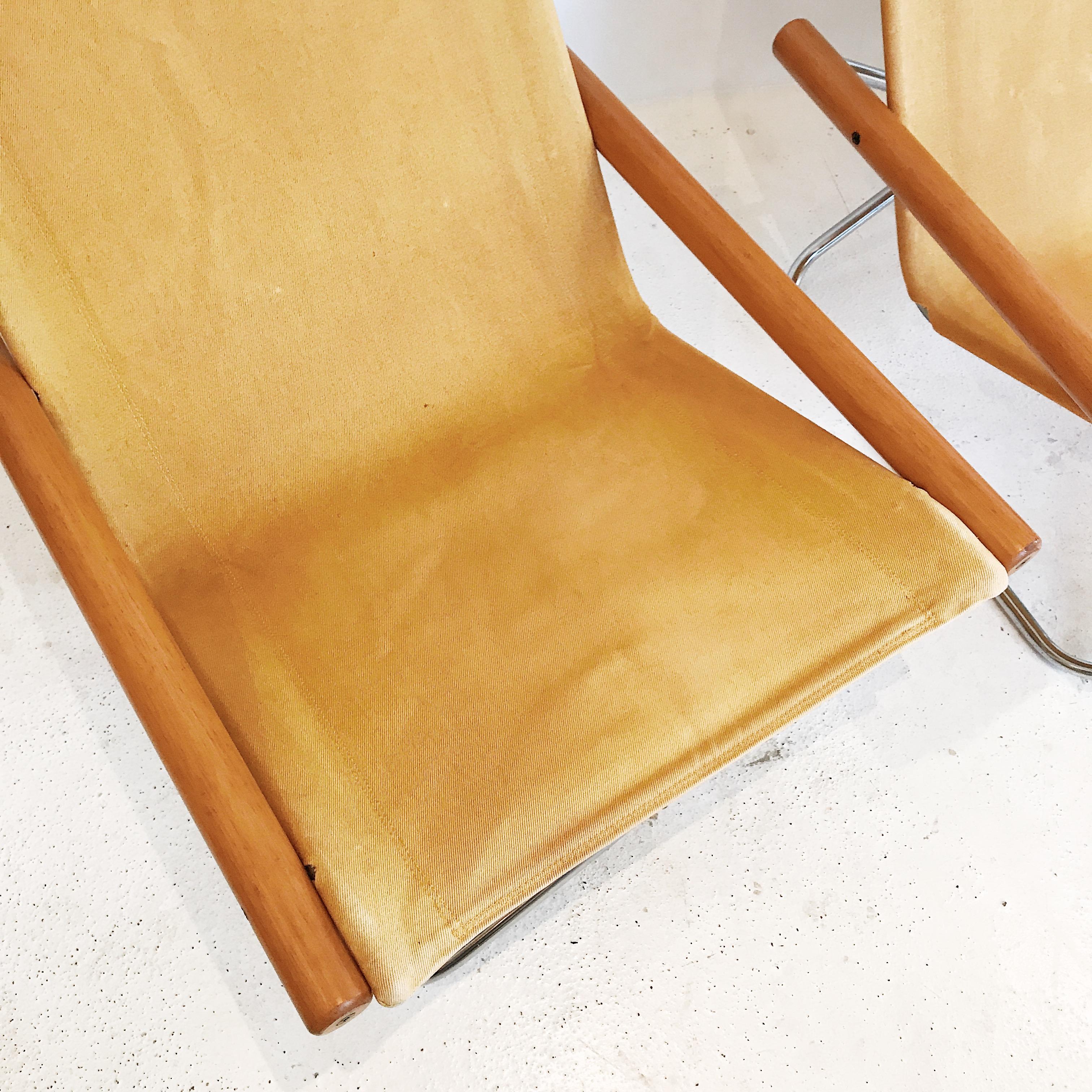 Vintage All Original Pair of NY Chairs Designed by Takeshi Nii for Trend Pacific In Good Condition In Ettalong Beach, NSW