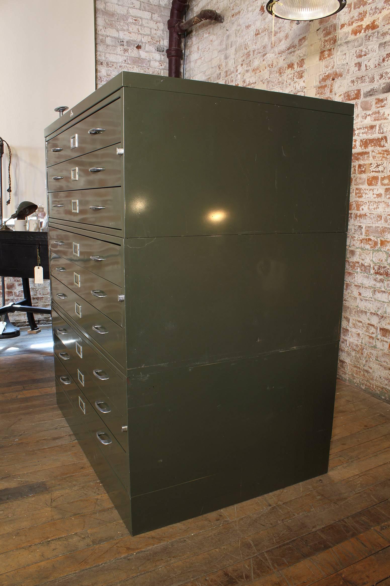 Vintage All-Steel Flat File Storage Cabinet 3
