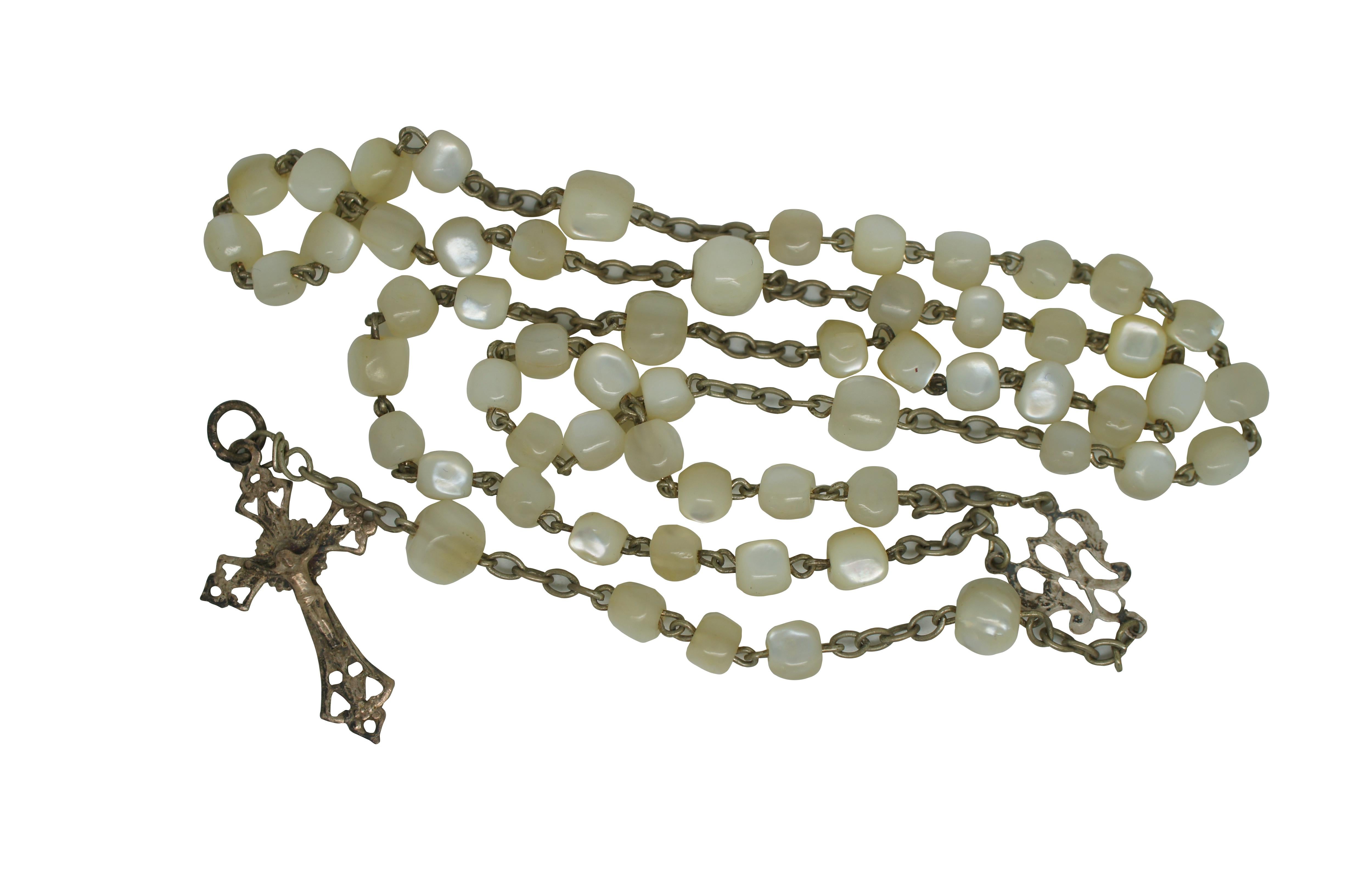 antique mother of pearl rosary