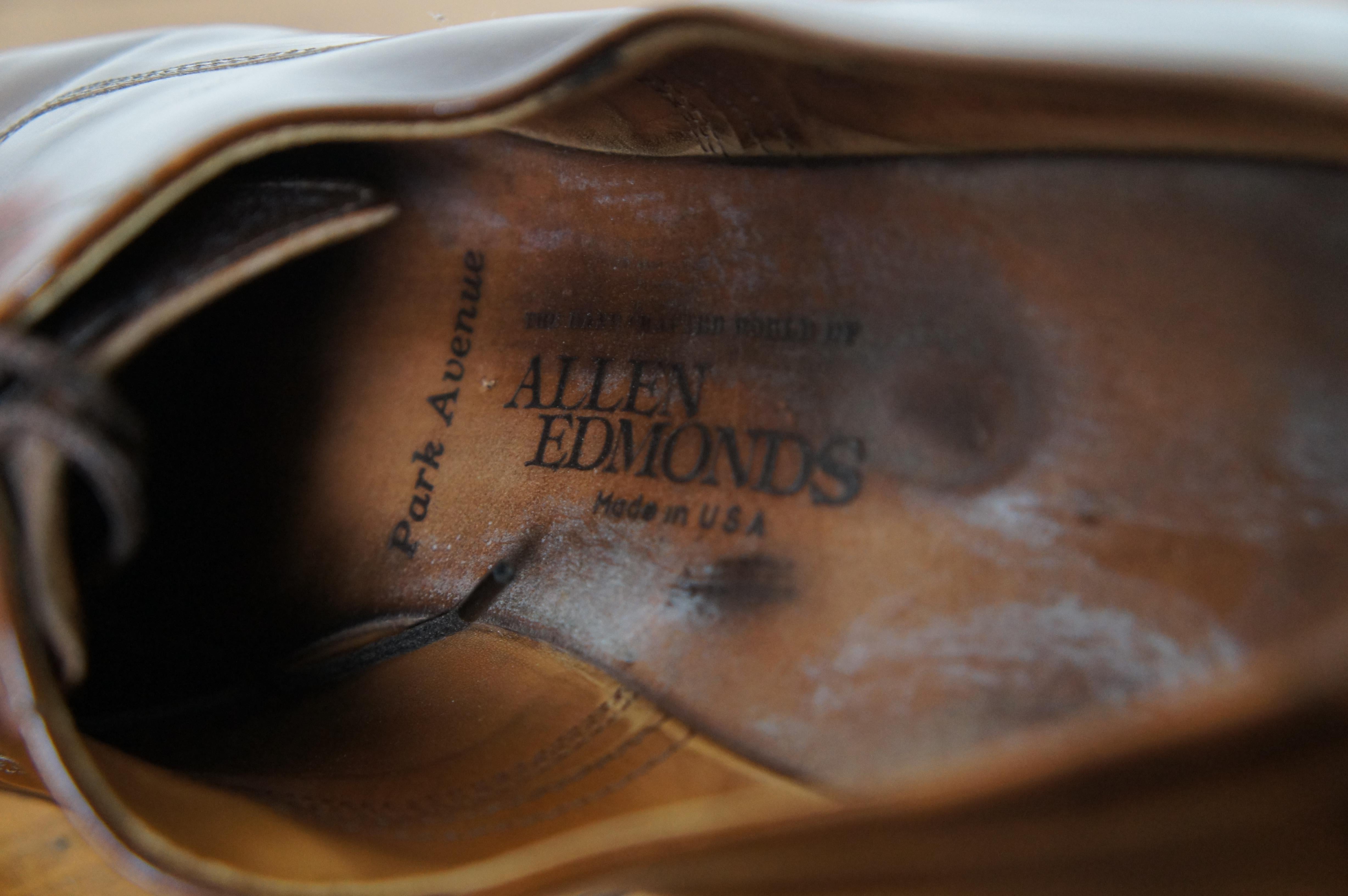 Vintage Allen Edmonds Park Avenue Walnut Brown Cap Toe Oxford Dress Shoes For Sale 2