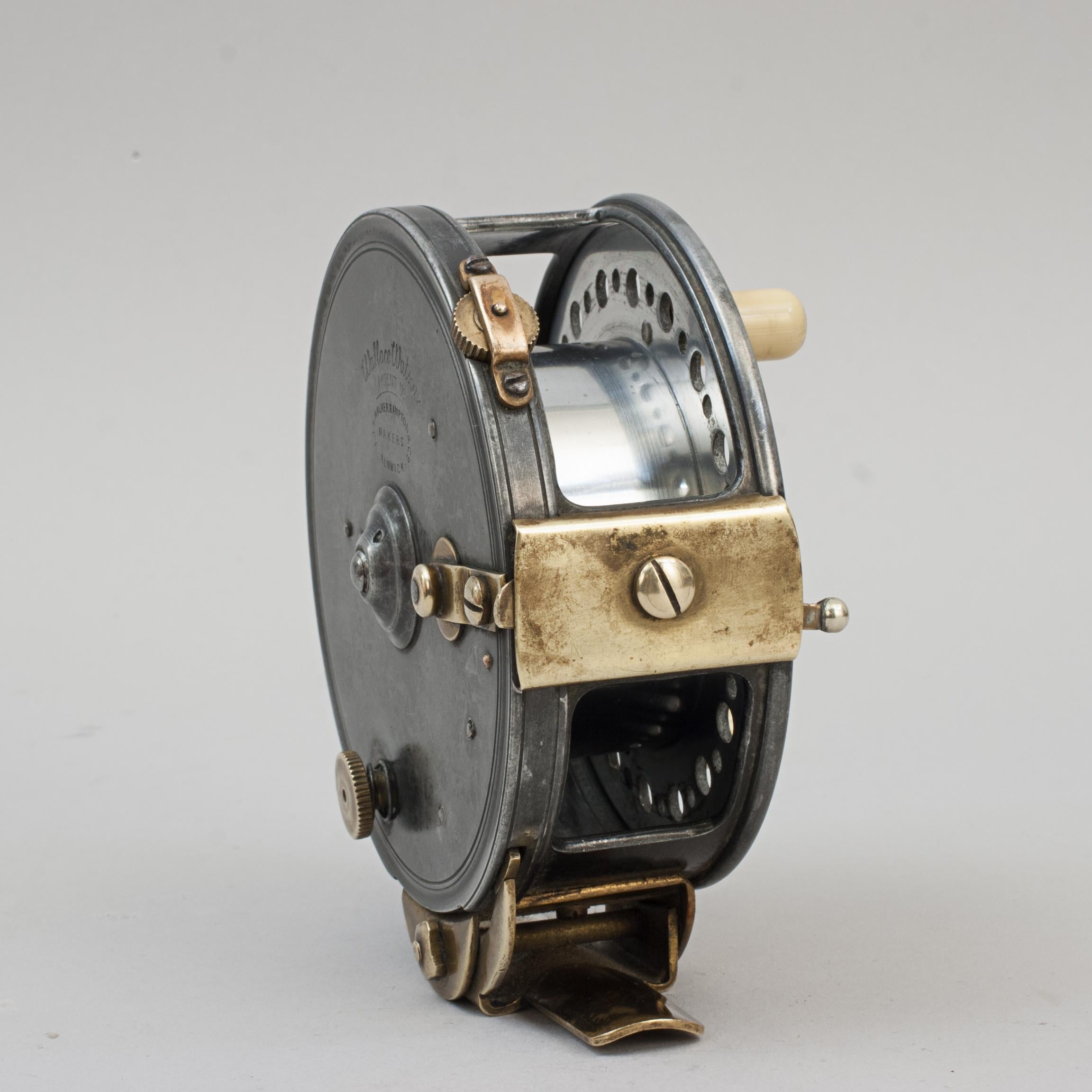 English Vintage Alloy Casting Reel, Wallace Watson Patent For Sale
