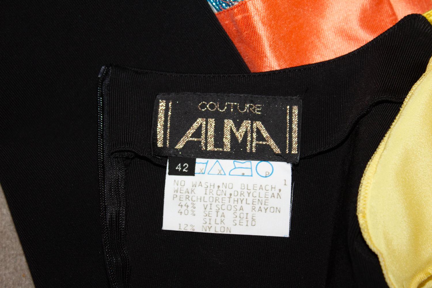 Vestido de cóctel vintage Alma Couture en venta 1