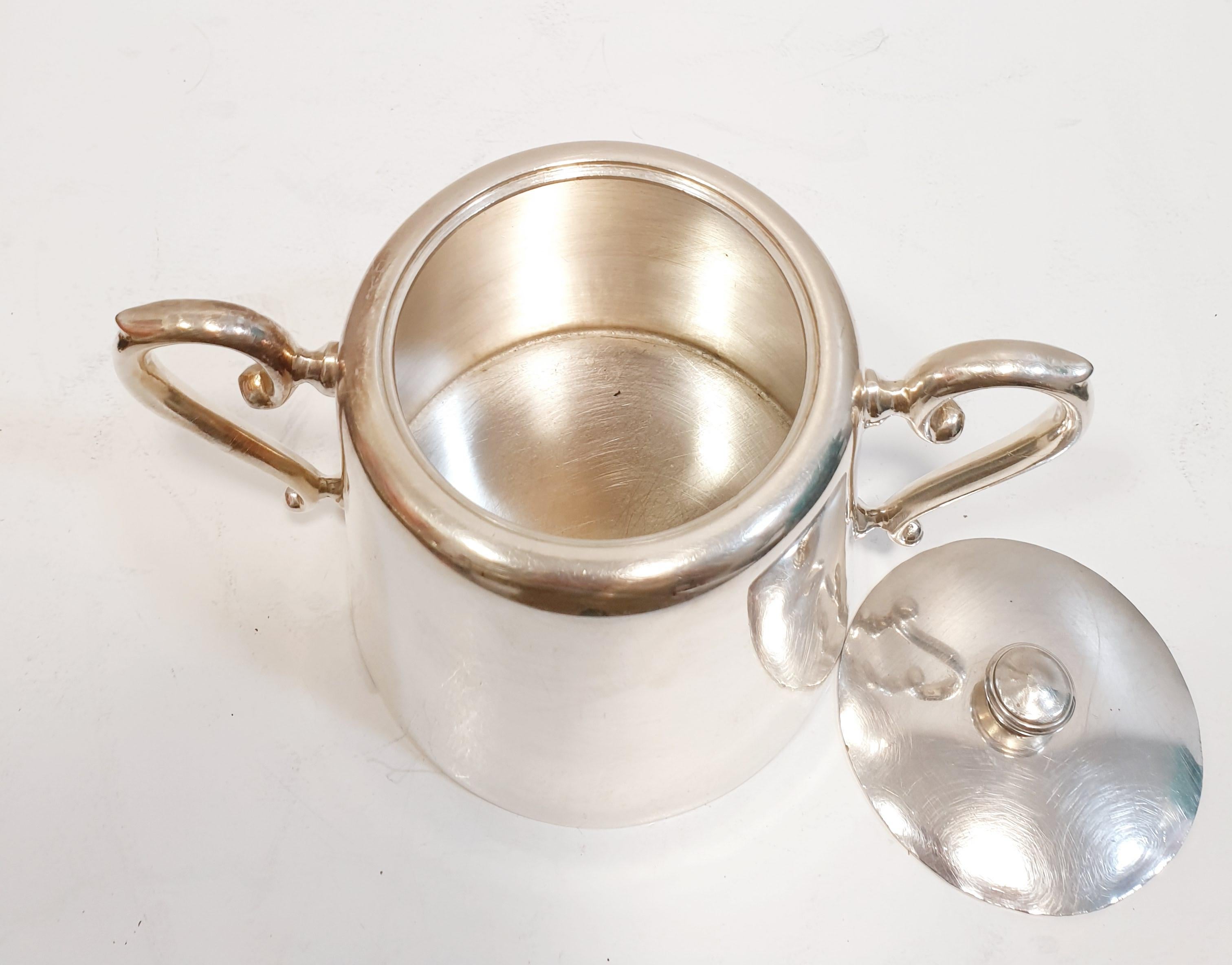 Vintage Alpaka Silber Kaffeespiel aus Malta S.A. Spanien im Zustand „Gut“ im Angebot in BILBAO, ES