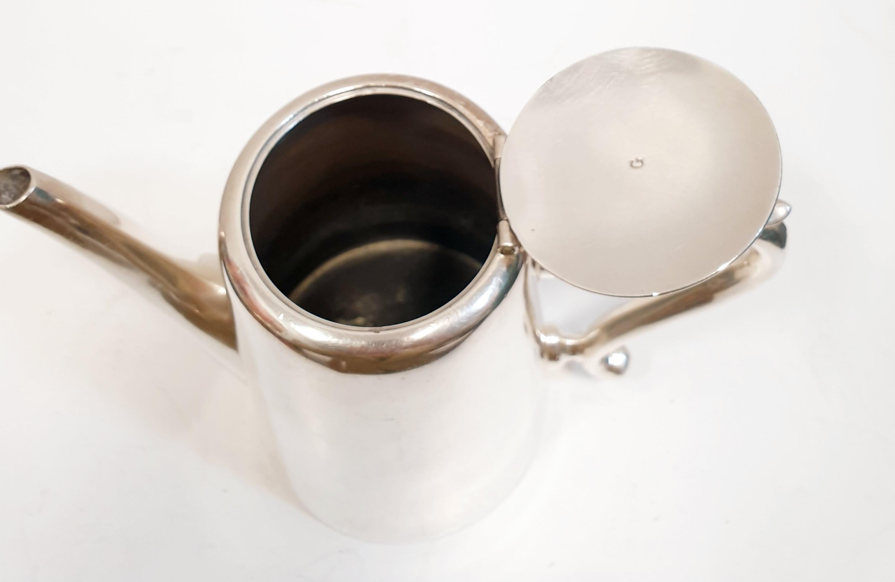 Vintage Alpaka Silber Kaffeespiel aus Malta S.A. Spanien (Mitte des 20. Jahrhunderts) im Angebot