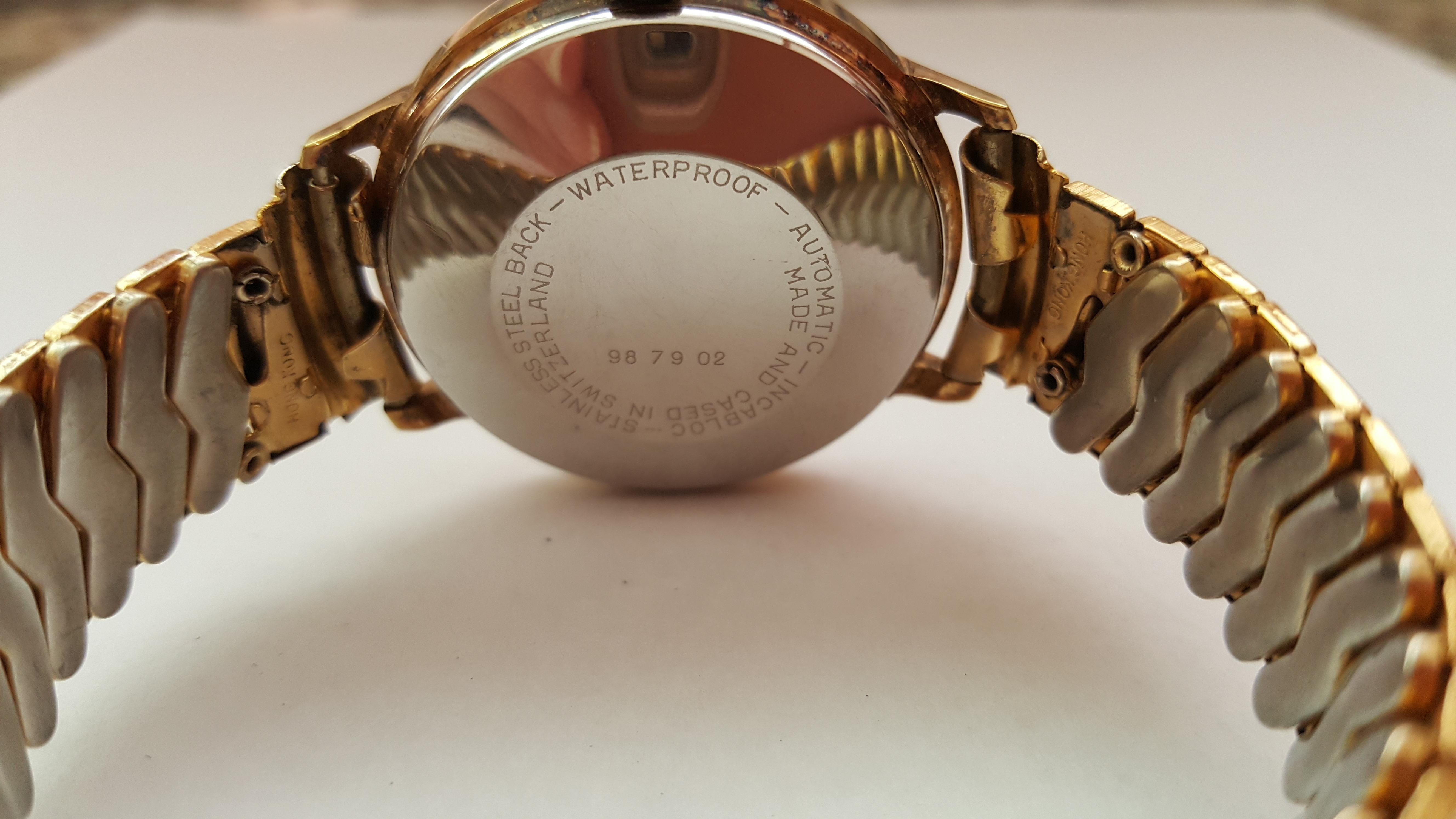 Contemporary Vintage Alpha Watch 1950s Waterproof Date Swiss Automatic 17 Jewel