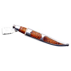 Vintage Alpo Kempanen Puukko-Messer Stahl Sterlingsilber Birkenholz / 146gr Vintage