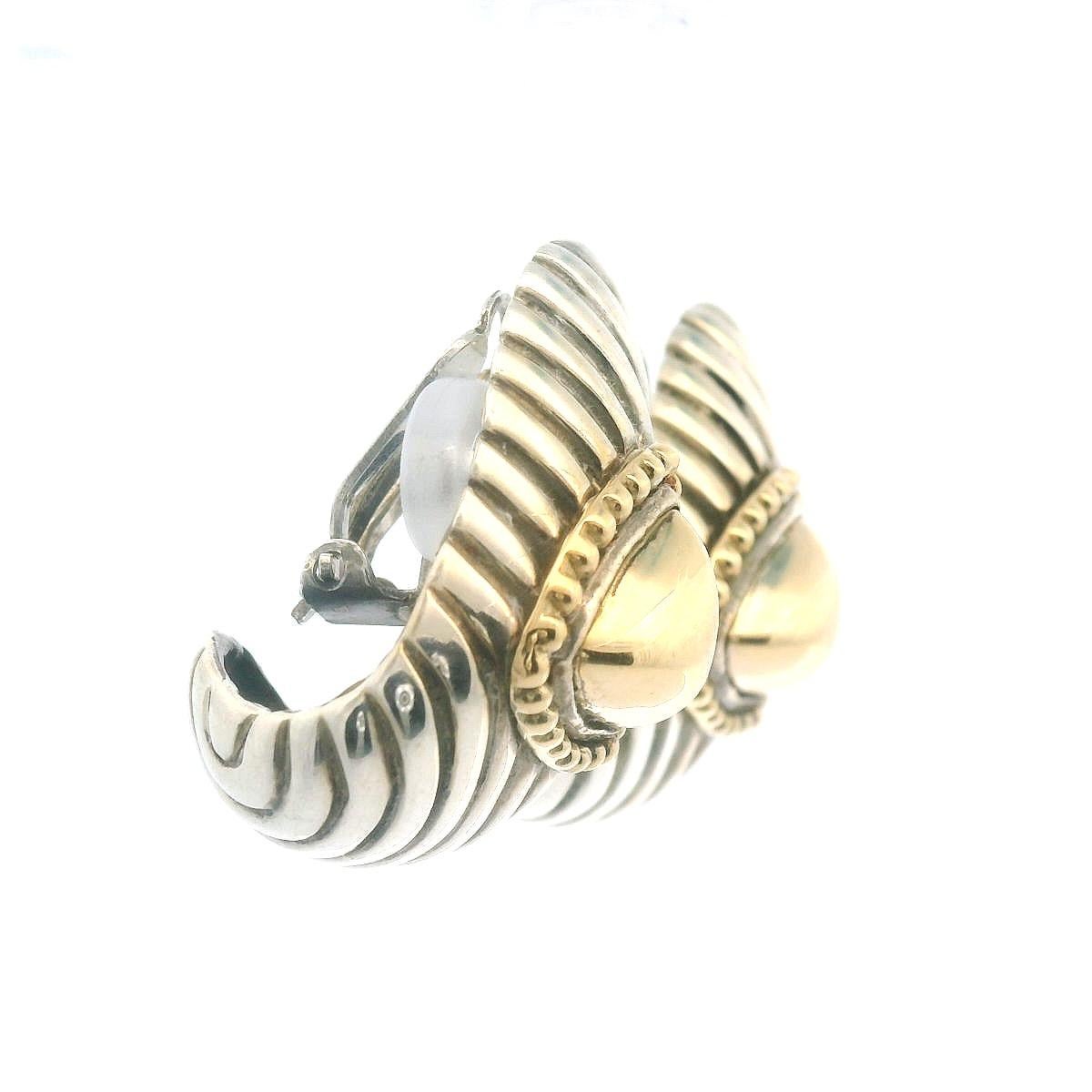 Pendientes vintage ALS Italia de plata de ley 925 y oro de 18 quilates estilo camarón de clip

Estos pendientes italianos únicos miden aproximadamente 1,25
