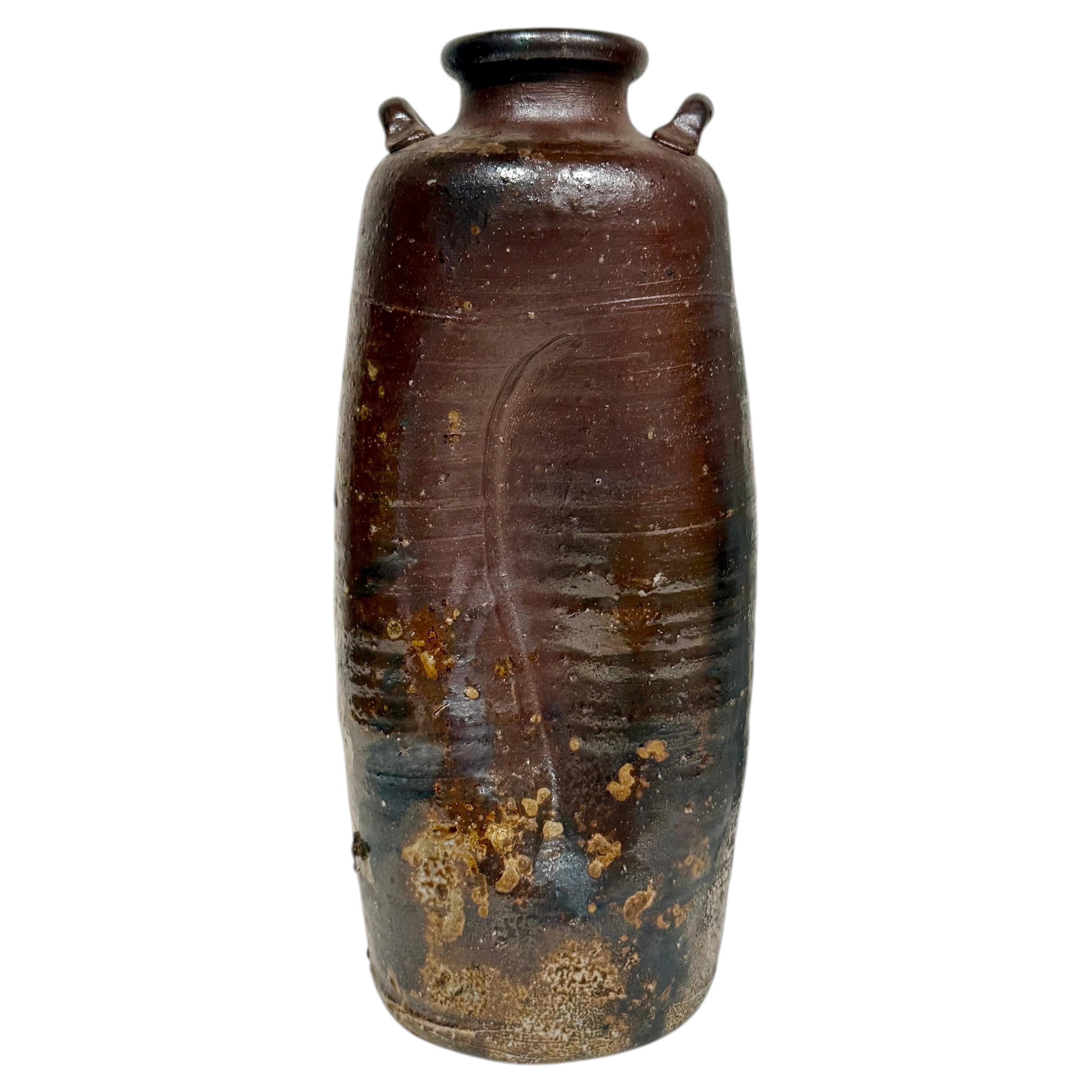 Vintage Altered Bizen Vase by Kimura Tōhō, Japan 1970s