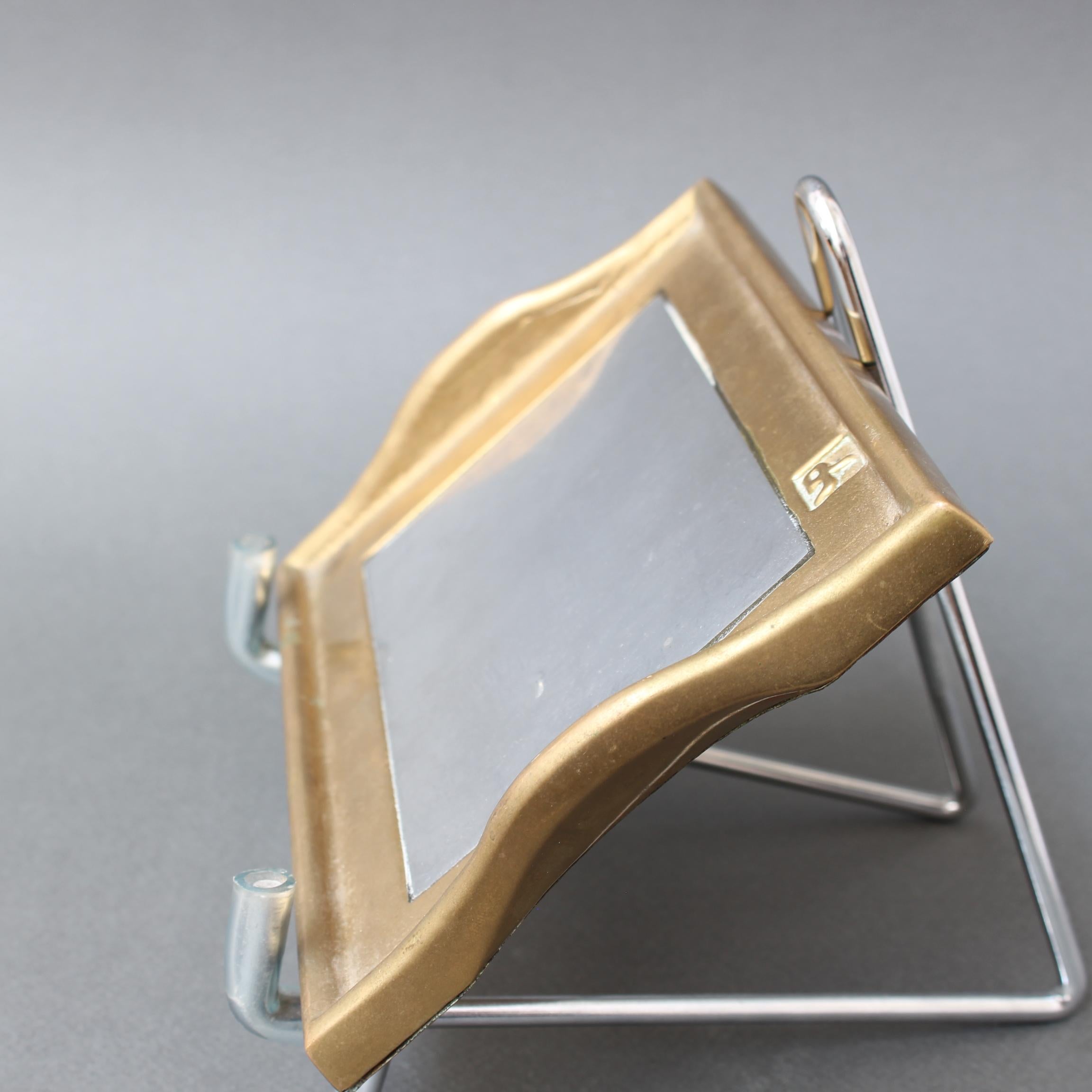 Plateau vintage en aluminium et laiton par David Marshall (circa 1980) - Petit en vente 2