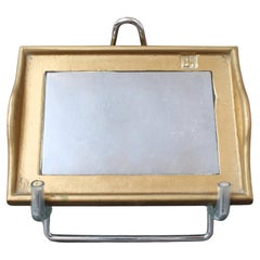 Plateau vintage en aluminium et laiton par David Marshall (circa 1980) - Petit