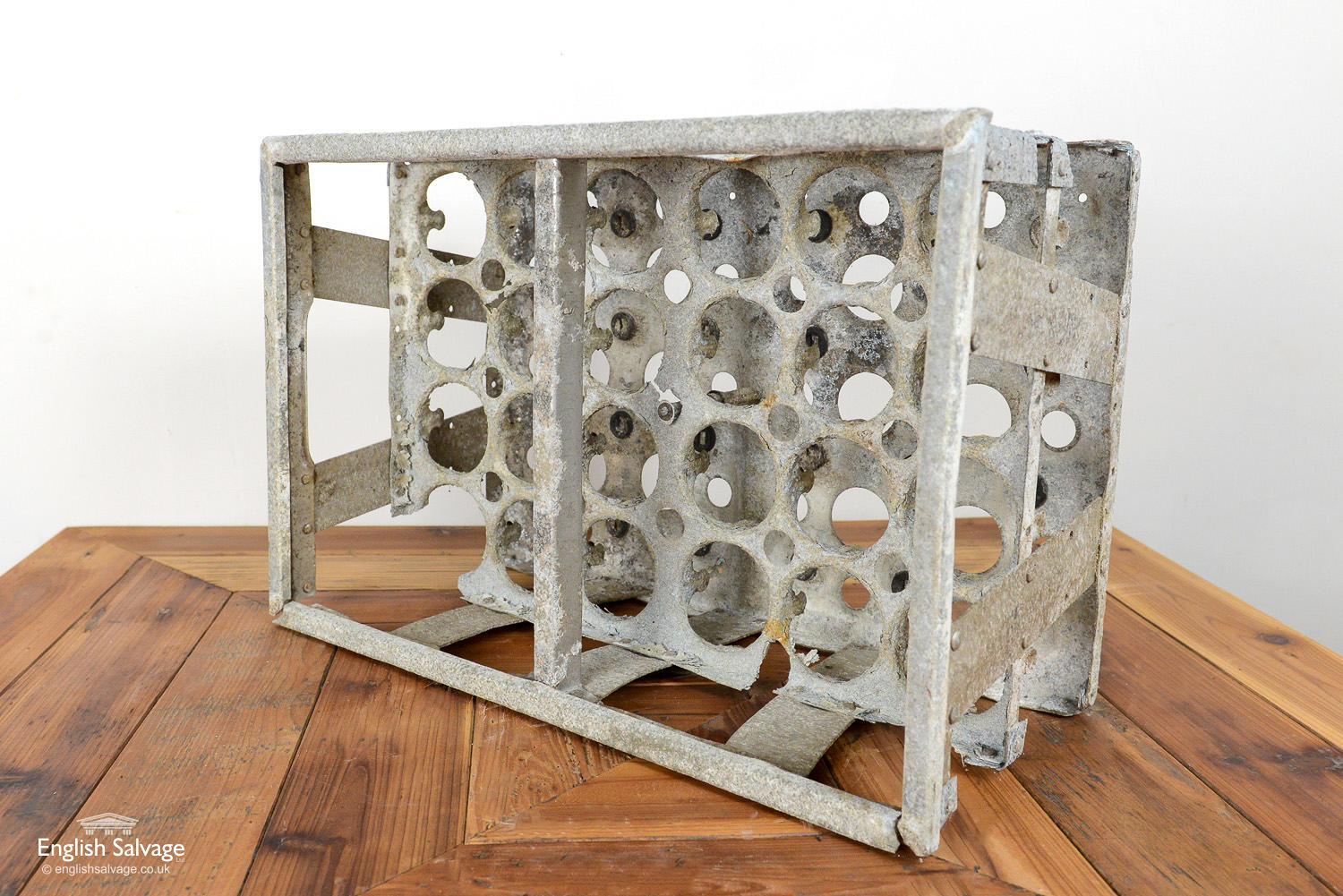 Aluminum Vintage Aluminium Bottle Holder Crate, 20th Century For Sale