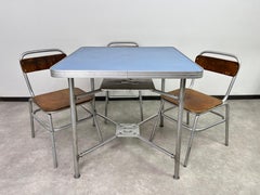 Vintage aluminium dining set
