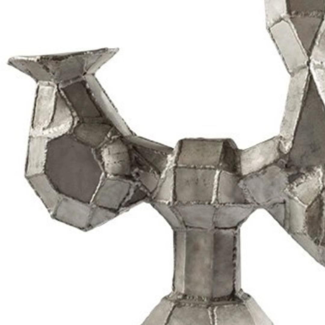 Saldato Scultura astratta in alluminio vintage in vendita