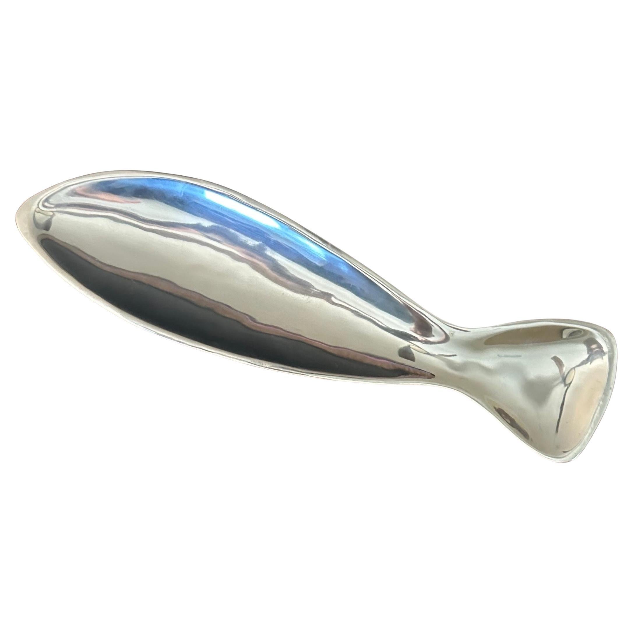 Vintage Aluminum Fish Shaped Serving Platter by Mann of Korea im Angebot 3