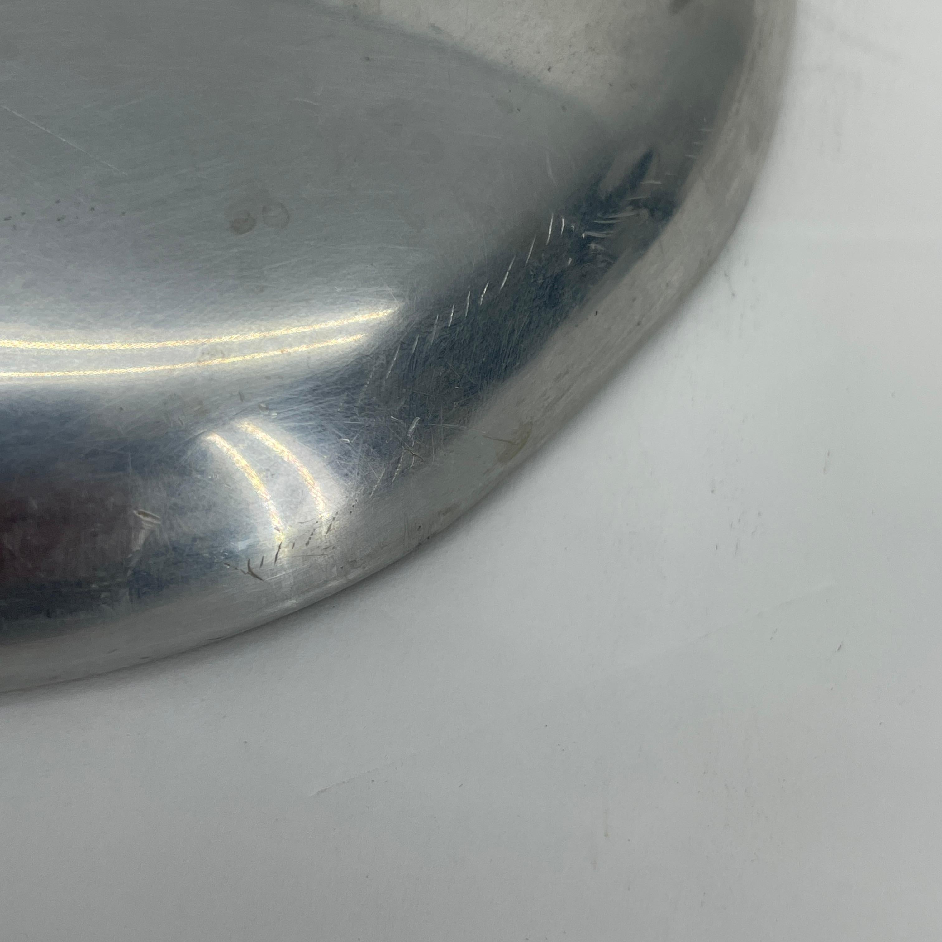Seau à glace vintage en aluminium avec poignée en lucite, mi-siècle moderne en vente 3