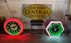 Vintage Aluminum "New York Central System" Sign 49" x 25" Railroad