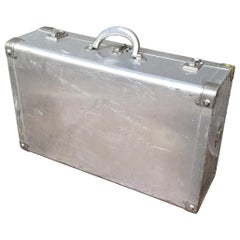 Antique Aluminum Suitcase by Cheney of London