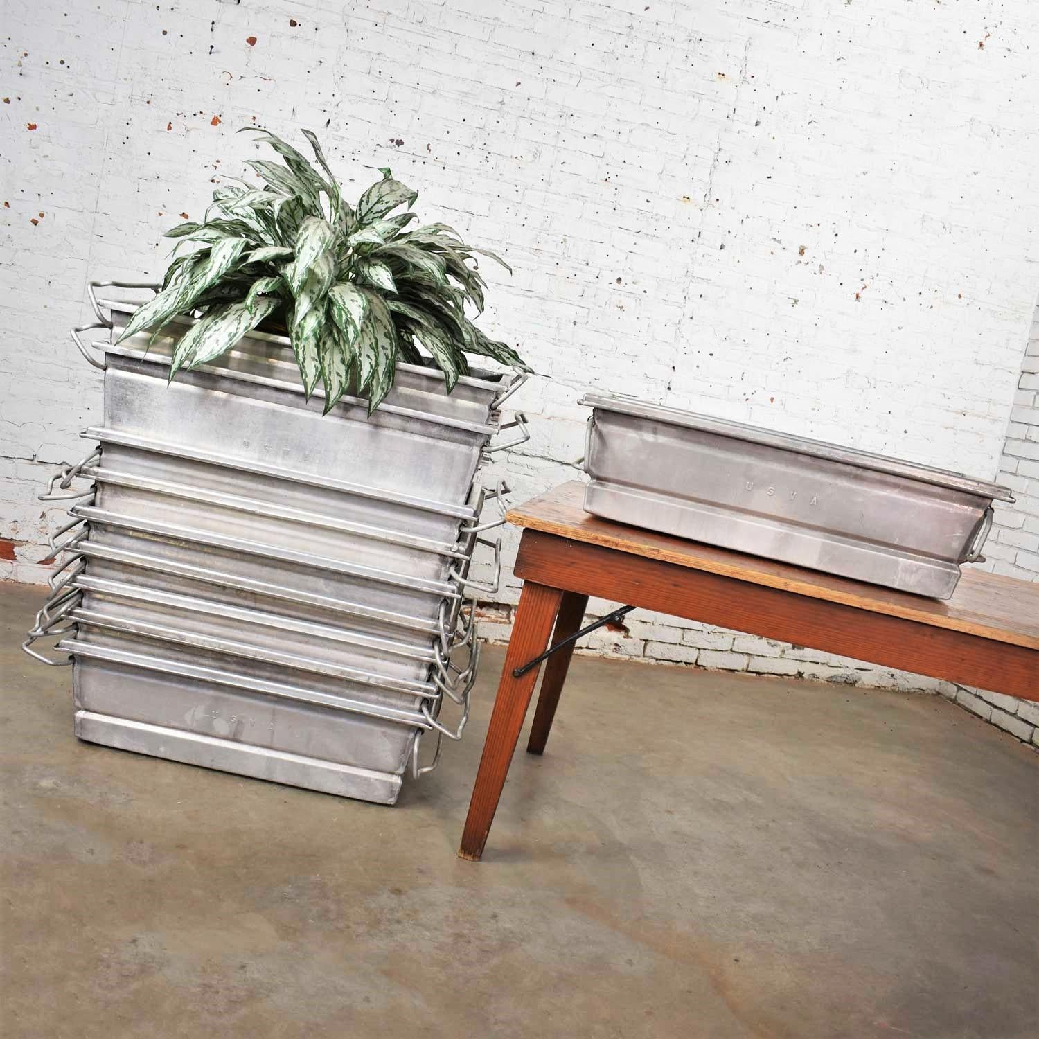 Industrial Vintage Aluminum Troughs Planters Sinks Containers Vessels 8 Sold Separately