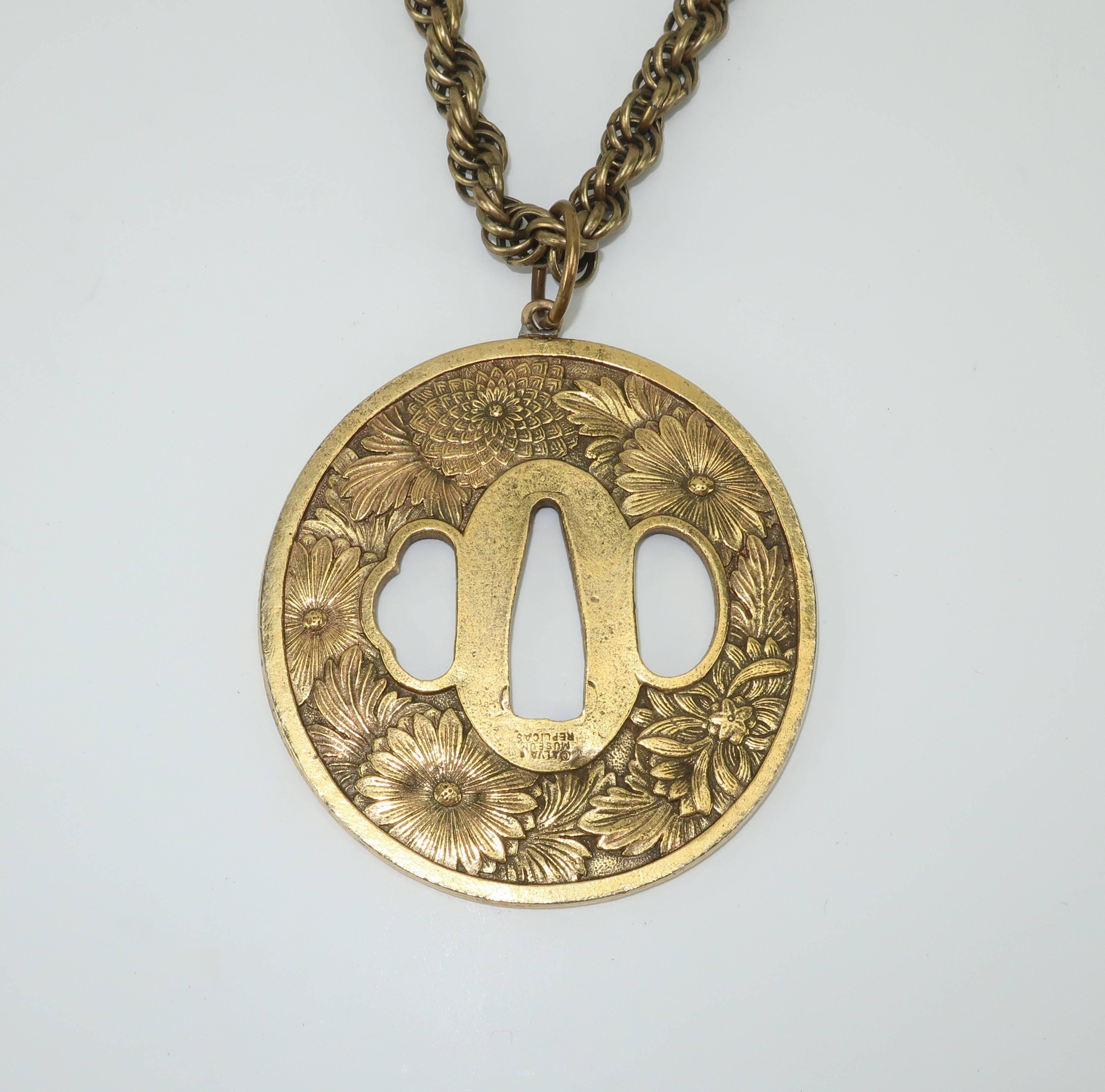 Vintage Alva Museum Replicas Japanese Medallion Necklace 2