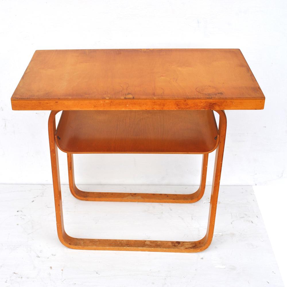 Art Deco Vintage Alvar Aalto 2-Tiered Birch Table